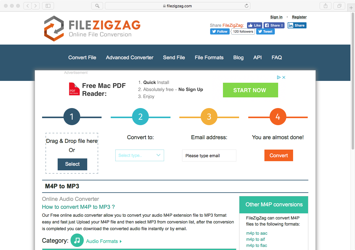 convert m4p to mp3 online